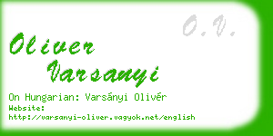 oliver varsanyi business card